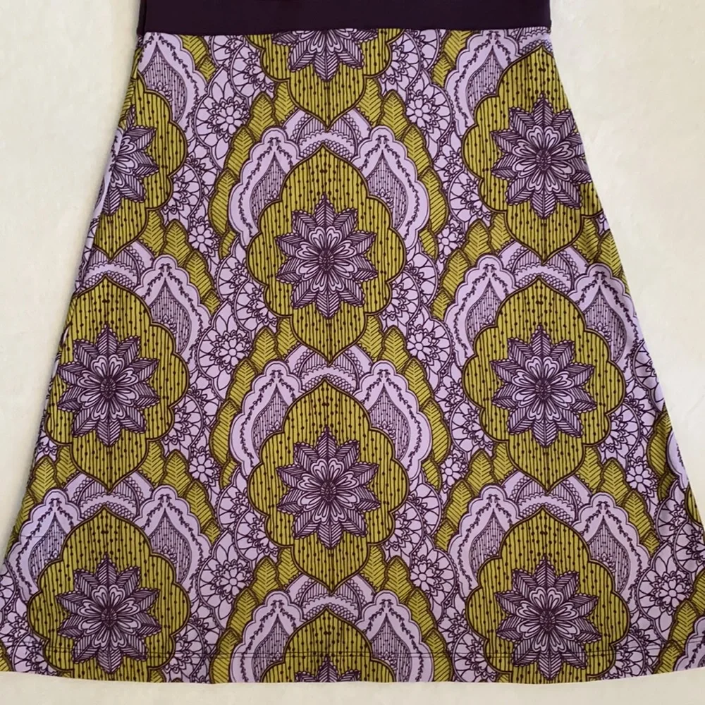 Prana | Amaya Athletic Active Dress Lupine Scallop Purple/Green Mandala Print S - Picture 15 of 16